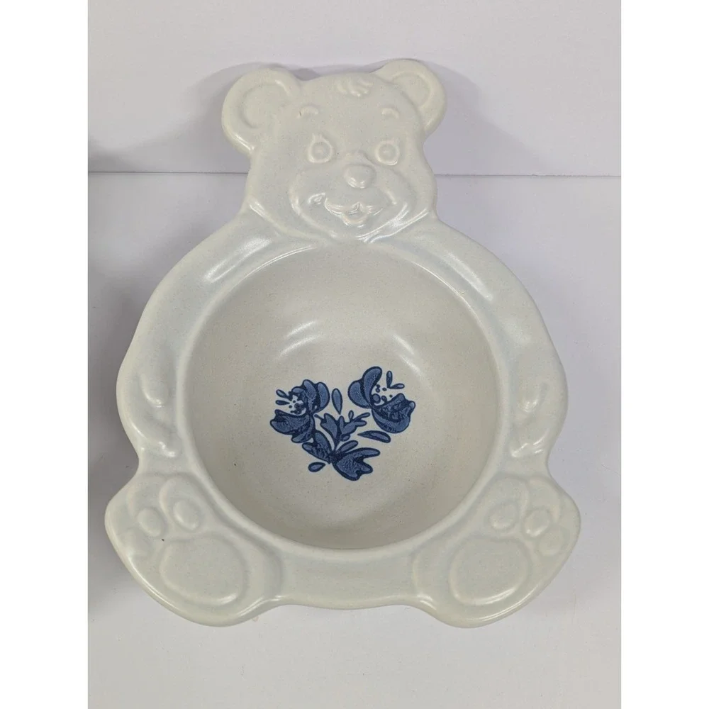 Pfaltzgraff Yorktowne Porridger Child's Teddy Bear Bowl Set‎ Of 2